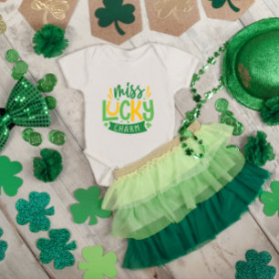 Miss Lucky Charm St. Patrick's Day Baby Bodysuit