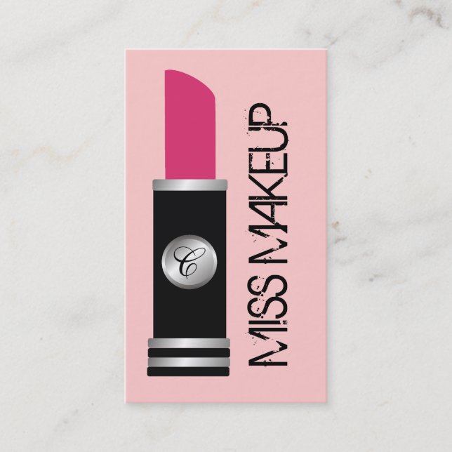 Miss Makeup Pink Business Card (Front)