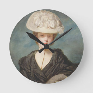 Miss Mary Hickey, 1770 (oil on canvas) Round Clock