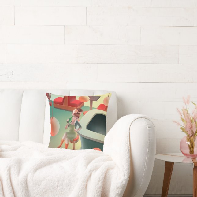 Miss Meow – Late Night Bar Series Cushion (Couch)