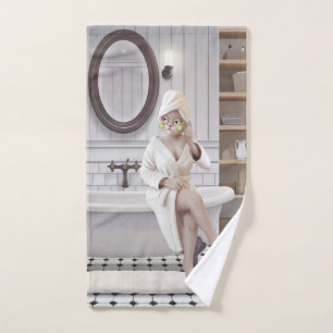 Miss Meow - Recharge Mode: The Art of Doing Nothin Hand Towel