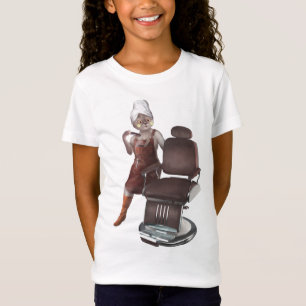 Miss Meow & Smile Pup: Barber Shop Breeze Art T-Shirt