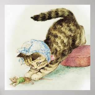 “Miss Moppet Chases a Mouse” by Beatrix Potter Poster