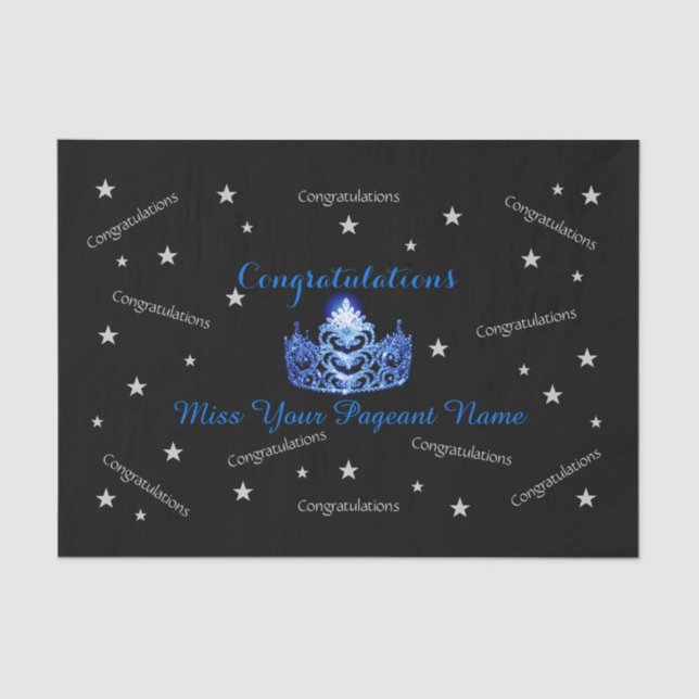 Miss Mrs. America Congrats Custom Tissue Paper (Front)