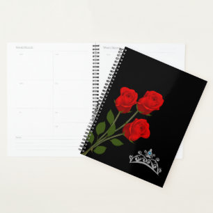 Miss Mrs. America USA Crown & Red Roses Planner