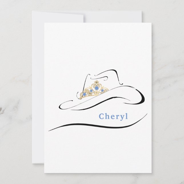 Miss Mrs Rodeo Crown Pageant Note Cards (Front)
