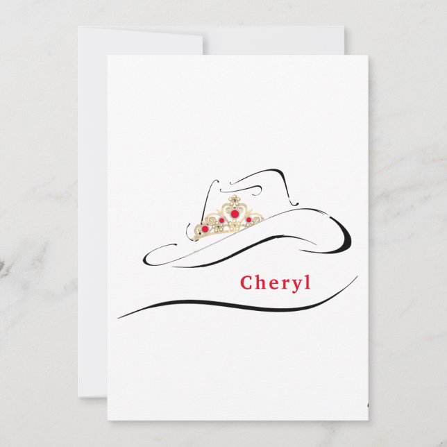 Miss Mrs Rodeo Crown Pageant Note Cards (Front)