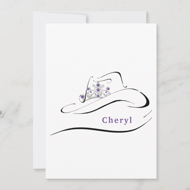 Miss Mrs Rodeo Crown Pageant Note Cards (Front)