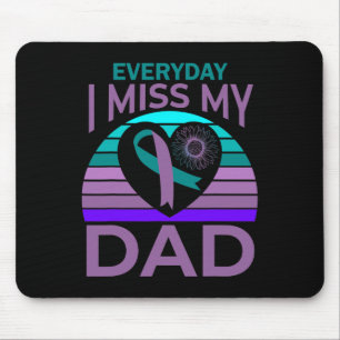 Miss My Dad Heart Sunflower Suicide Awareness Daug Mouse Pad