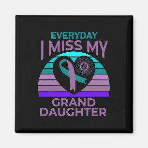 Miss My Granddaughter Heart Suicide Awareness Gran Magnet