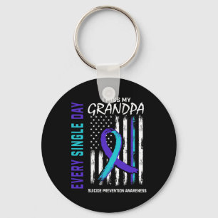 Miss My Grandpa Suicide Awareness Prevention Ameri Key Ring