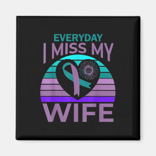 Miss My Wife Heart Sunflower Suicide Awareness Hus Magnet