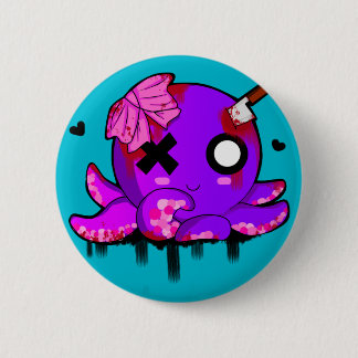 Miss Octopus 6 Cm Round Badge