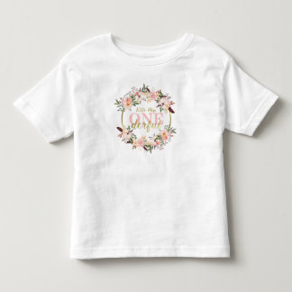 Miss ONEderful Birthday Shirt, Boho, Floral Toddler T-Shirt