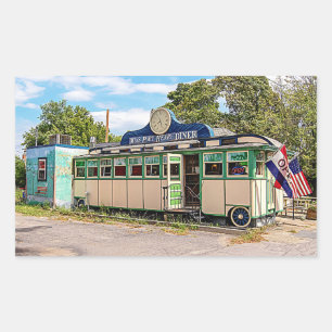 Miss Port Henry Diner, Port Henry, New York Rectangular Sticker