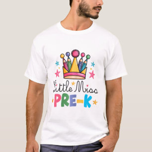 Miss Pre-k Pencils Crown Cute Ck To School First D T-Shirt