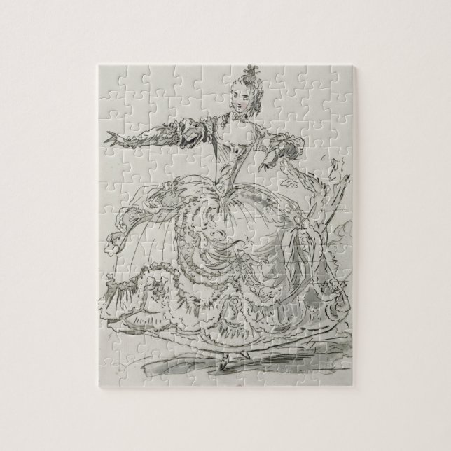 Miss Puvigne as The Living Statue, in Pigmalion, a Jigsaw Puzzle (Vertical)