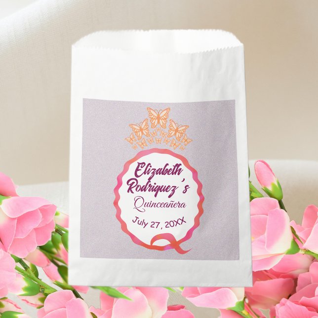 Miss Quince Butterflies Tiara Crown Squiggle  Favour Bags (Creator Uploaded)