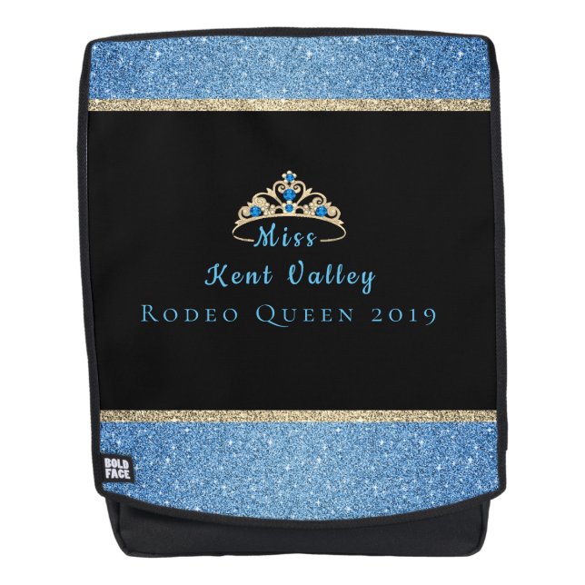 Miss Rodeo Crown Custom Name Backpack (Front)