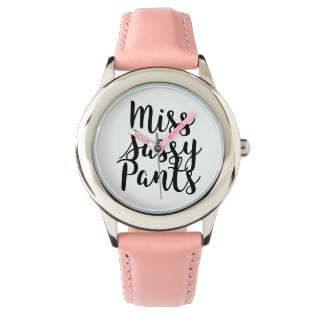 MISS SASSY PANTS (PINK BAND) WATCH (Front)