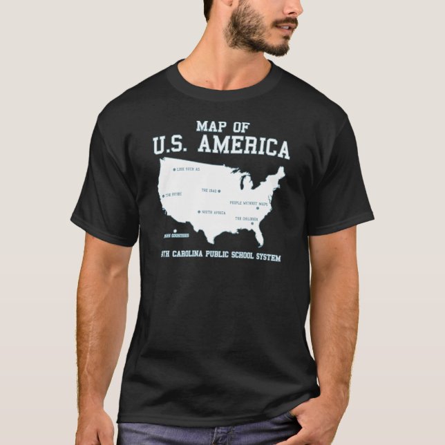 Miss South Carolina Map of US America T-Shirt (Front)