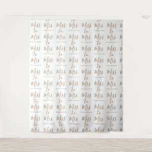 Miss to Mrs Banner Modern Bridal Shower Prop Tapestry