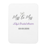 Miss to Mrs bridal shower add name date year bow