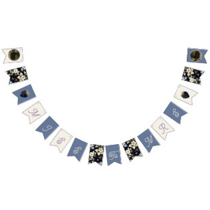 Miss to Mrs. Bridal Shower Floral Blackberry Bunting