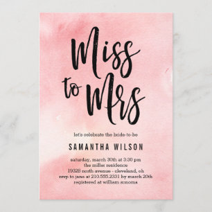 Miss to Mrs Bridal Shower Invitation