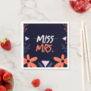 Miss To Mrs. Bridal Shower Napkin