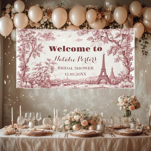 Miss to Mrs Bridal Shower Paris French Country  Banner (Miss to Mrs Bridal Shower Paris French Country Banner)