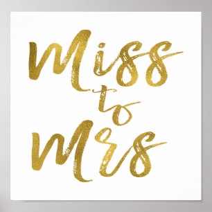 Miss to Mrs Bridal Shower Poster Banner