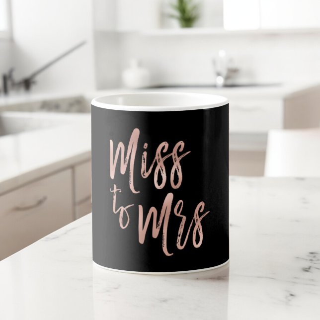 Miss to Mrs Bridal Shower Rose Gold Foil Coffee Mug (Creator Uploaded)