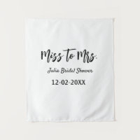 Miss to Mrs bridal shower stylish simple add name 