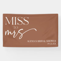 Miss To Mrs Brown Boho Bohemian Bridal Shower