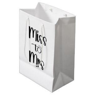 Miss to Mrs Congratulatory Wedding Engagement Medium Gift Bag