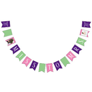Miss To Mrs Customised Photo Name Brides Bachlor. Bunting