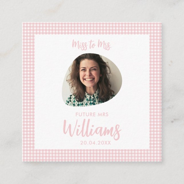 Miss to Mrs Future Mrs Modern Boho Enclosure Card (Front)