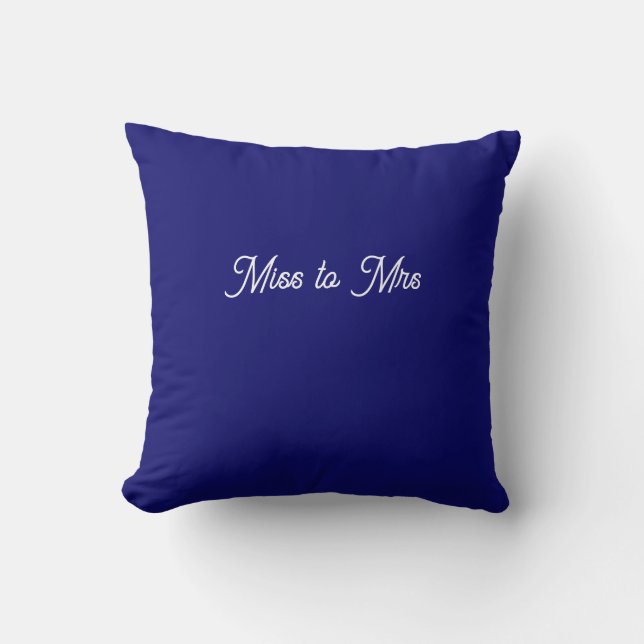 Miss to Mrs Light blue Cushion (Front)