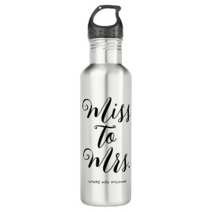 Miss to Mrs Modern Bridal Shower Bachelorette 710 Ml Water Bottle