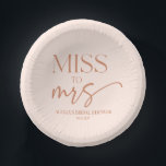 Miss To Mrs Tan Brown Boho Bohemian Bridal Shower Paper Plate<br><div class="desc">This is a Miss To Mrs Tan Brown Boho Bohemian Bridal Shower Paper Bowls!</div>