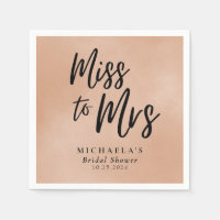 Miss to Mrs Terracotta Calligraphy Bridal Shower