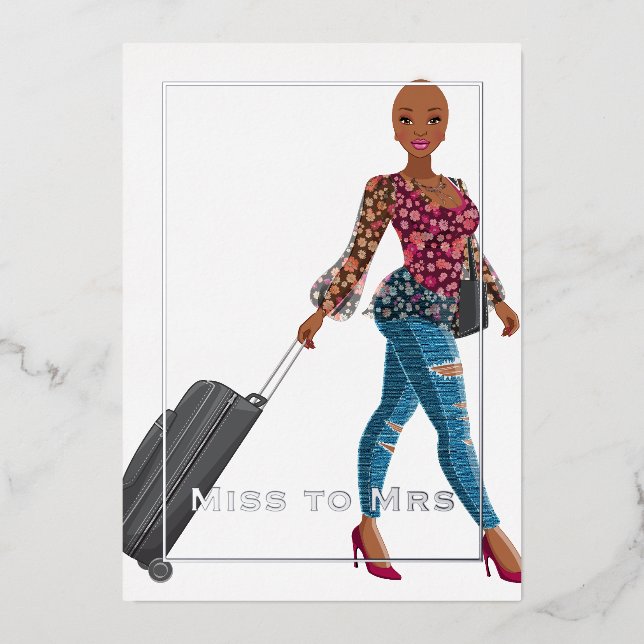 Miss to Mrs Travel Bachelorette Denim Jeans (Front)