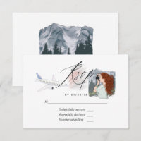 Miss To Mrs Travel Bridal Shower RSVP Card