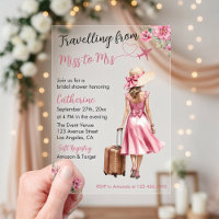 Miss To Mrs Travel Pink Bow Dress Bridal Shower