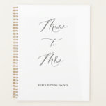 Miss to Mrs. Wedding Planner Calendar Bridal Book<br><div class="desc">Our wedding planner features romantic script lettering for a minimal and chic style - a perfect way to plan all the details of your wedding in the year leading up to your special day!</div>