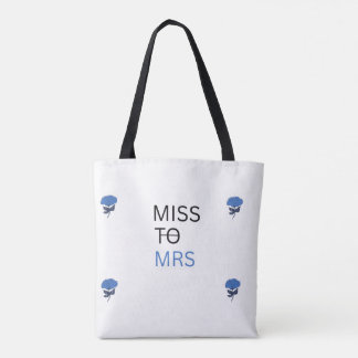 Miss to Mrs wedding tote bag