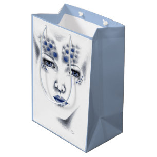 Miss Universe Beautiful Alien Woman Original Art Medium Gift Bag