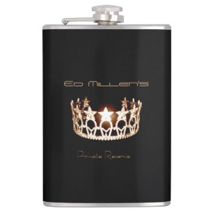 Miss USA America style Crown Flask Custom Name