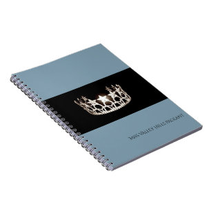 Miss USA Baby Blue Crown Notebook- Custom Name Notebook